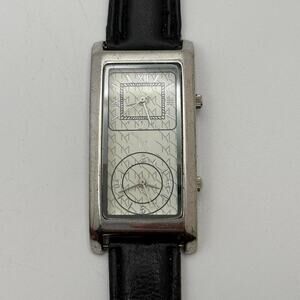 Vintage silver dual watch